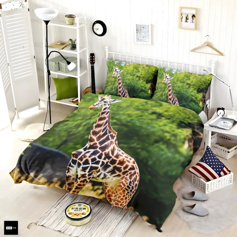 Giraffe Close-Up Photography Bedding Set