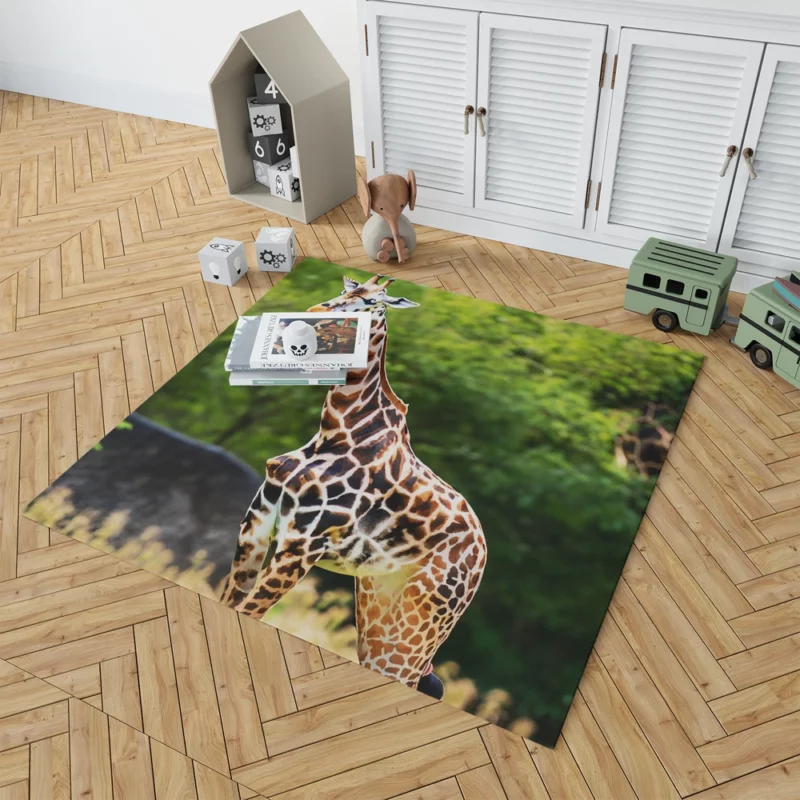 Giraffe Close-Up Photography Rug 1