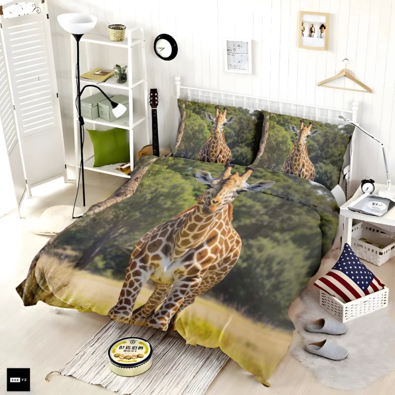 Giraffe Close-Up in Nature Bedding Set