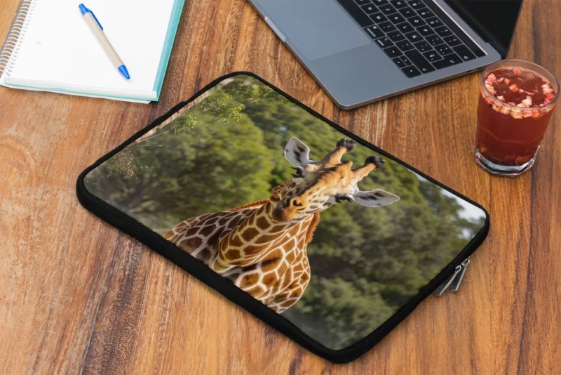 Giraffe Close Up in Nature Laptop Sleeve 2