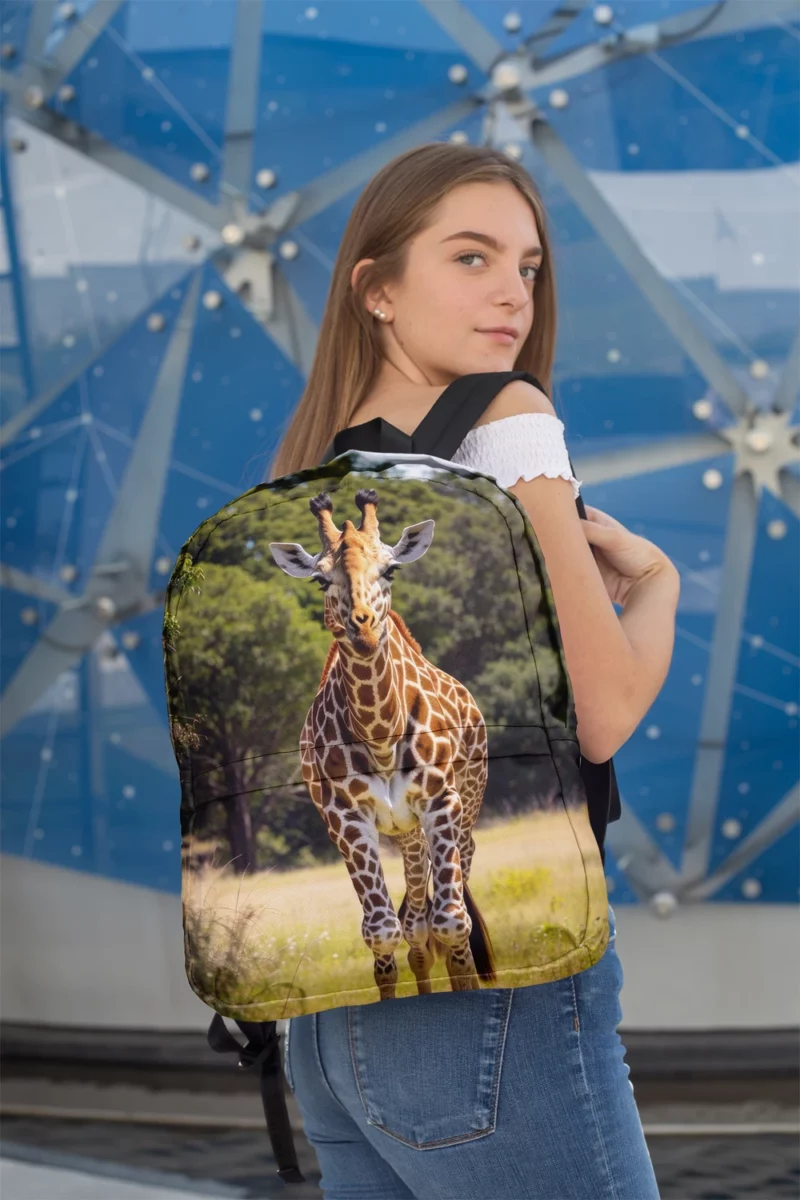 Giraffe Close-Up in Nature Minimalist Backpack 2