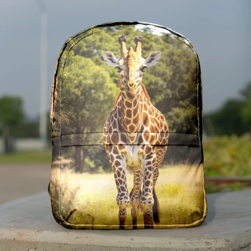 Giraffe Close-Up in Nature Minimalist Backpack