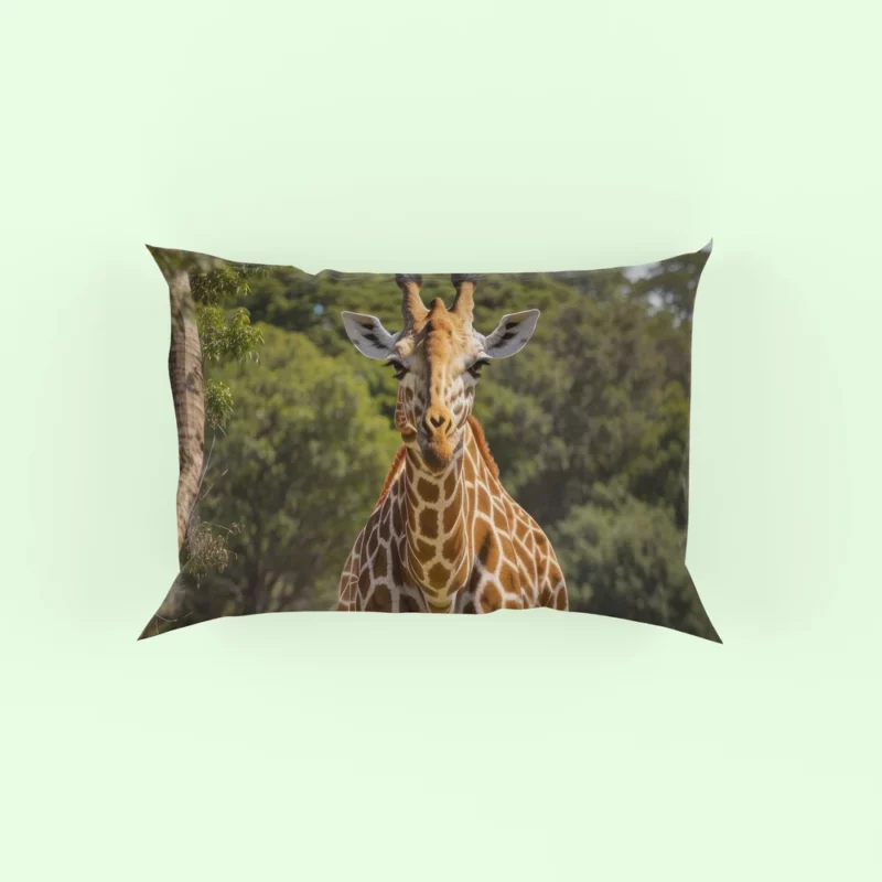 Giraffe Close-Up in Nature Pillow Case