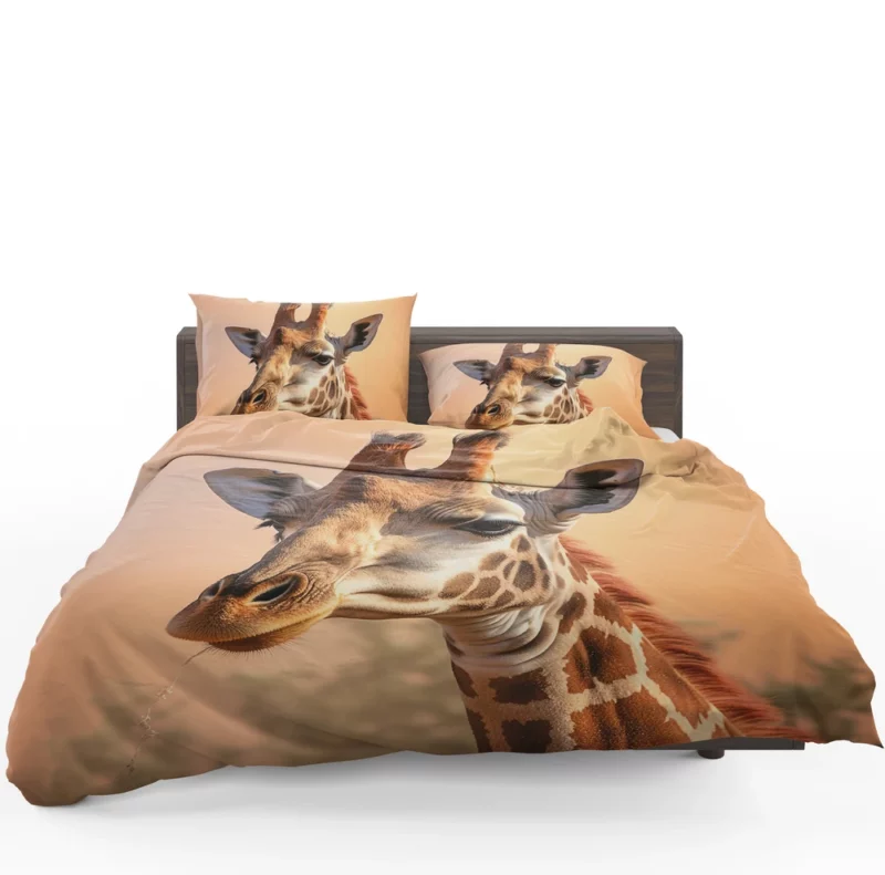 Giraffe Head Portrait Bedding Set 1