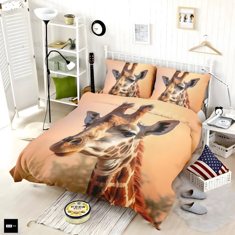 Giraffe Head Portrait Bedding Set