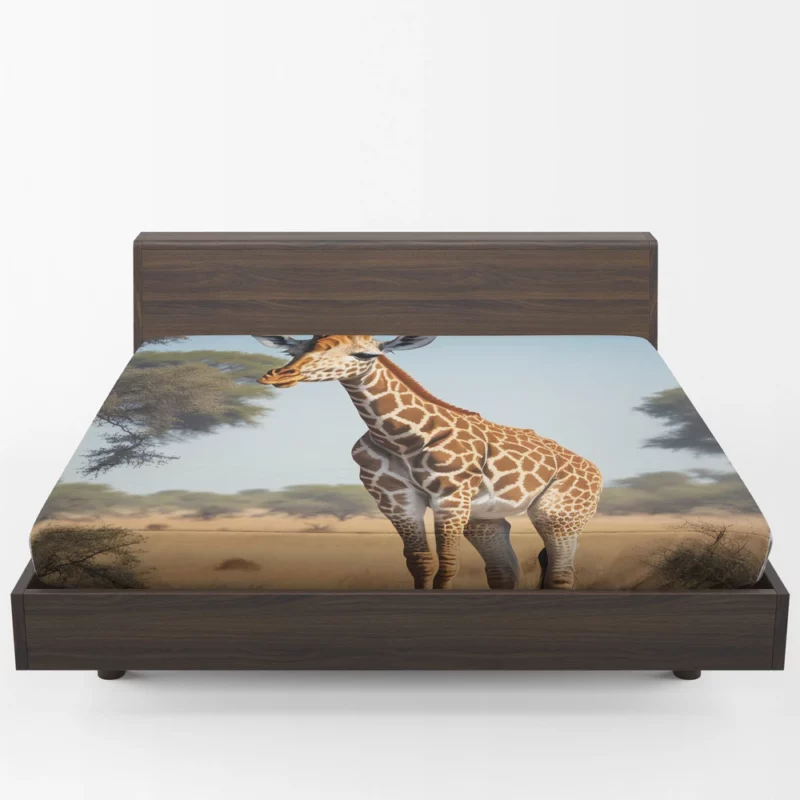 Giraffe Looking at the Camera Fitted Sheet 1