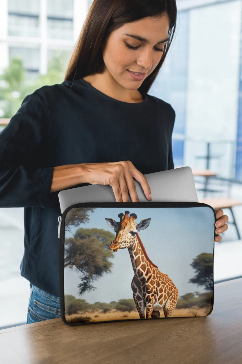 Giraffe Looking at the Camera Laptop Sleeve 1