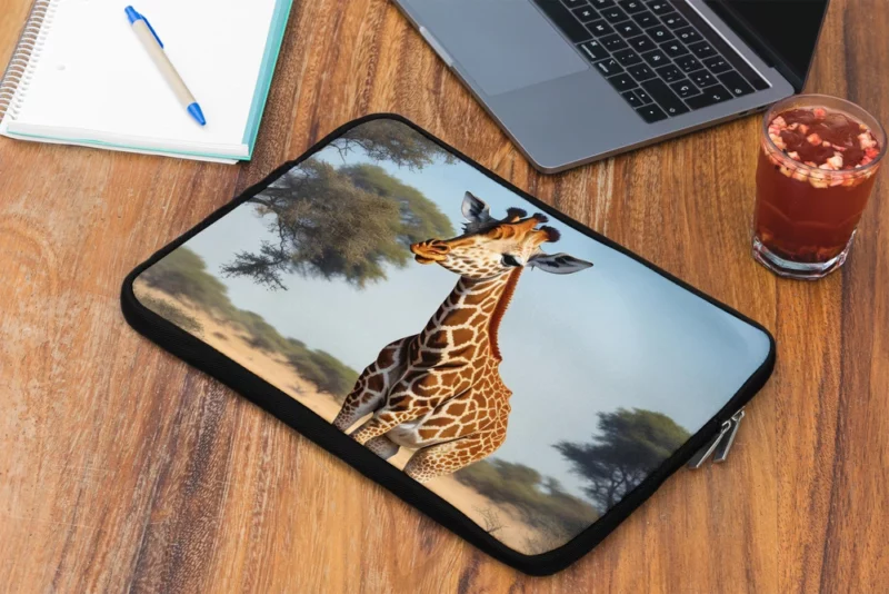 Giraffe Looking at the Camera Laptop Sleeve 2