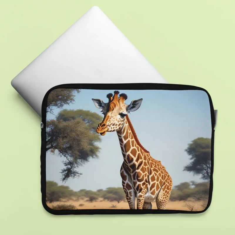 Giraffe Looking at the Camera Laptop Sleeve