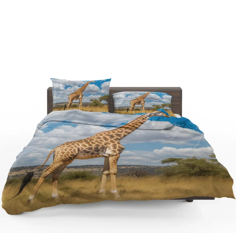 Giraffe Portrait in Africa Bedding Set 1