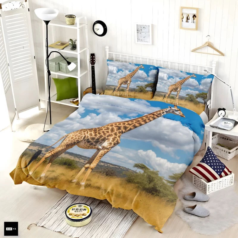 Giraffe Portrait in Africa Bedding Set