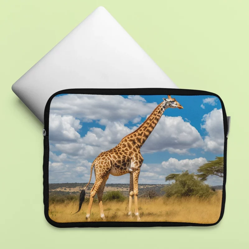 Giraffe Portrait in Africa Laptop Sleeve