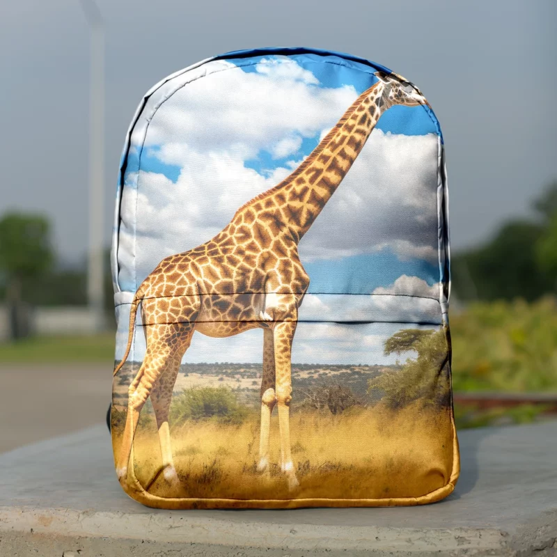 Giraffe Portrait in Africa Minimalist Backpack