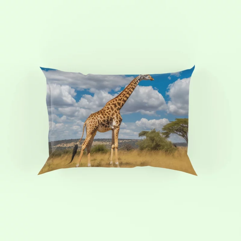 Giraffe Portrait in Africa Pillow Case