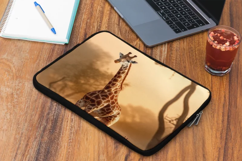 Giraffe Stand Together In Forest Laptop Sleeve 2