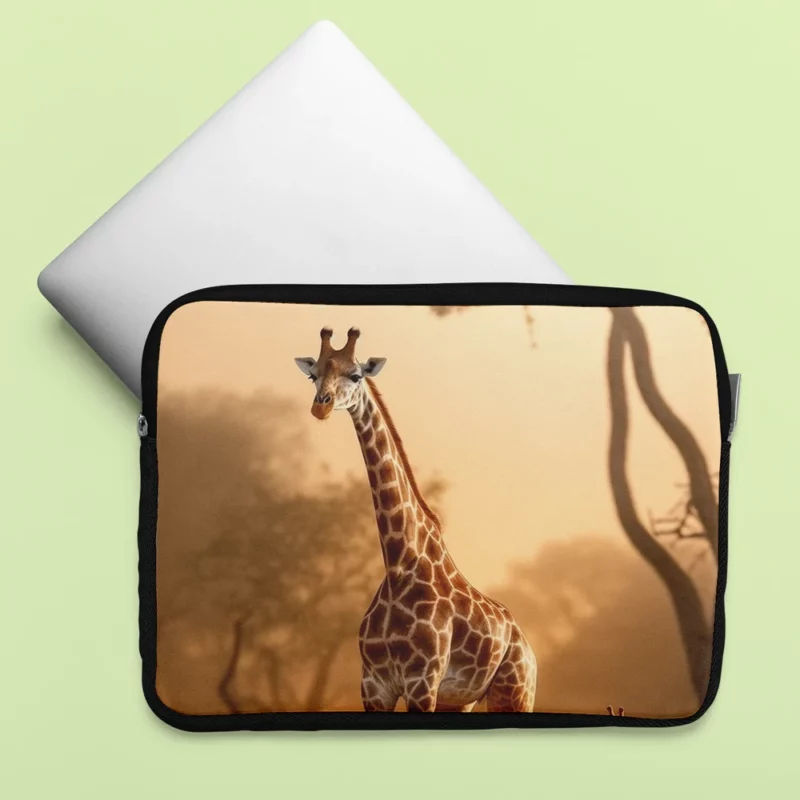 Giraffe Stand Together In Forest Laptop Sleeve