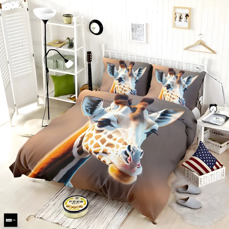 Giraffe Wearing a Scarf Bedding Set