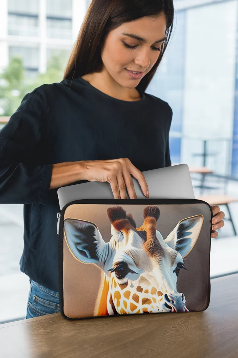 Giraffe Wearing a Scarf Laptop Sleeve 1