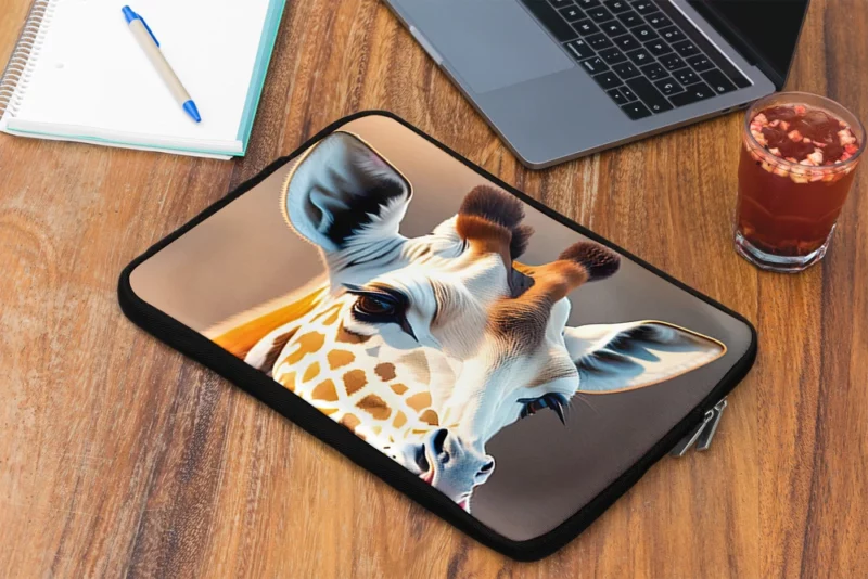 Giraffe Wearing a Scarf Laptop Sleeve 2