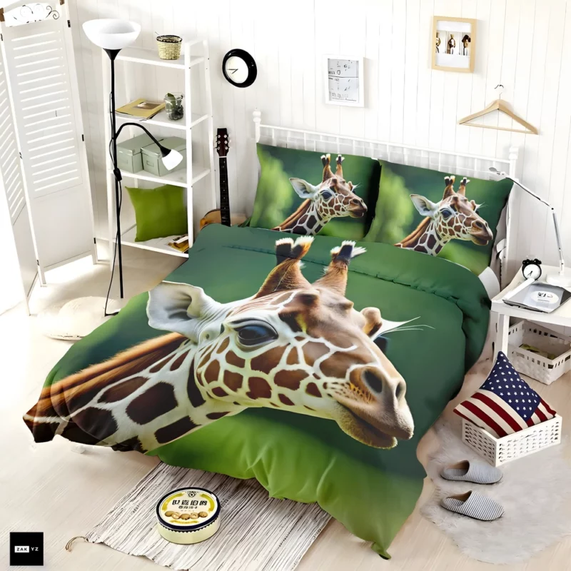 Giraffe With an Ear Tag Bedding Set