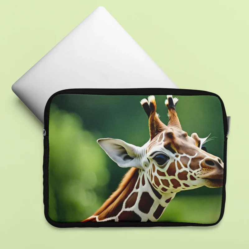 Giraffe With an Ear Tag Laptop Sleeve