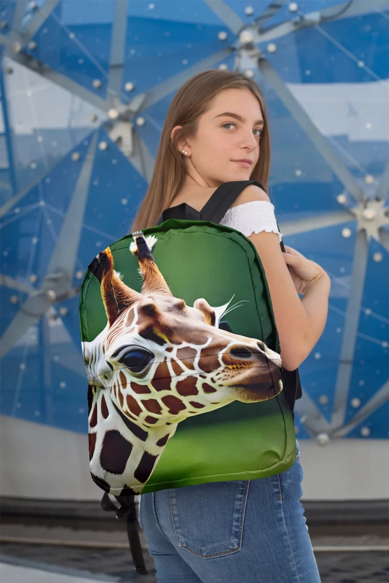 Giraffe With an Ear Tag Minimalist Backpack 2