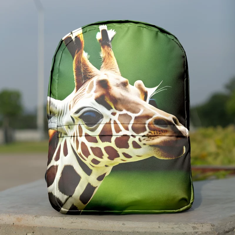 Giraffe With an Ear Tag Minimalist Backpack