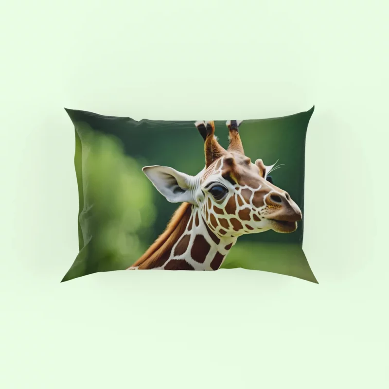 Giraffe With an Ear Tag Pillow Case