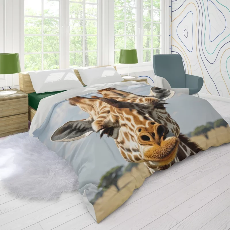 Giraffe in the Jungle Duvet Cover