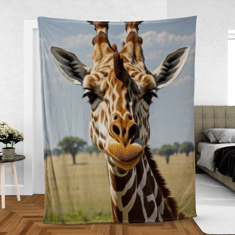 Giraffe in the Jungle Fleece Blanket