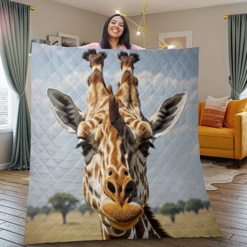 Giraffe in the Jungle Quilt Blanket