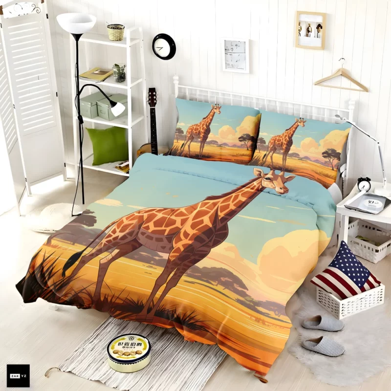 Giraffe in the Savannah Bedding Set