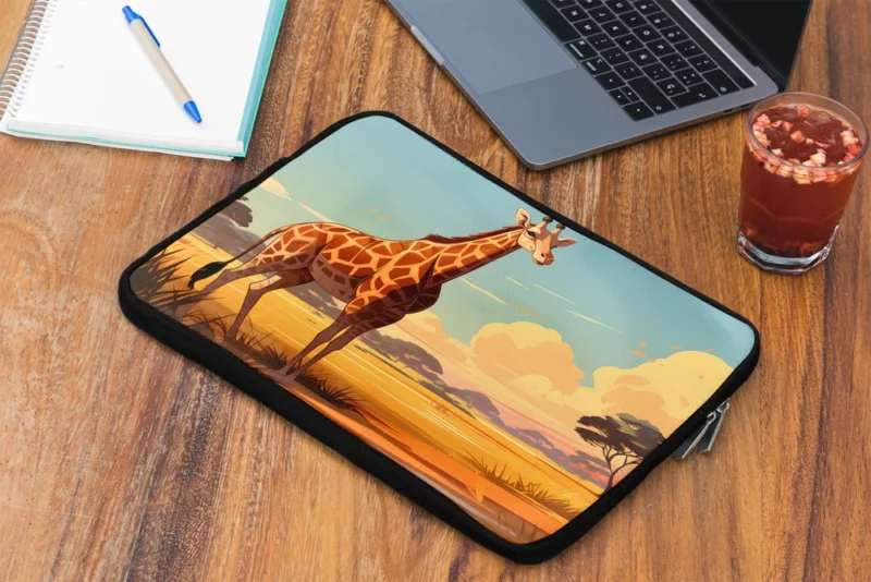 Giraffe in the Savannah Laptop Sleeve 2