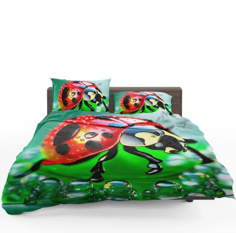 Glittering Glass Ladybug Bedding Set 1