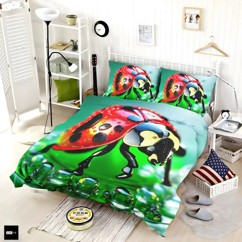 Glittering Glass Ladybug Bedding Set