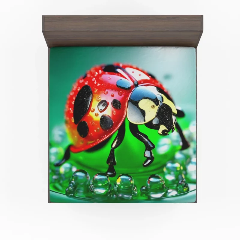 Glittering Glass Ladybug Fitted Sheet