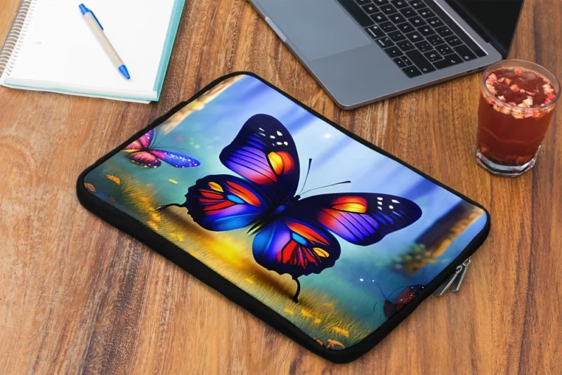 Glowing Butterflies Fantasy Painting Laptop Sleeve 2