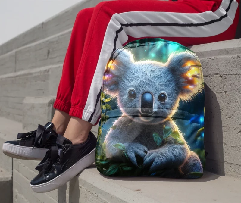 Glowing Koala in Magical Garden Minimalist Backpack 1
