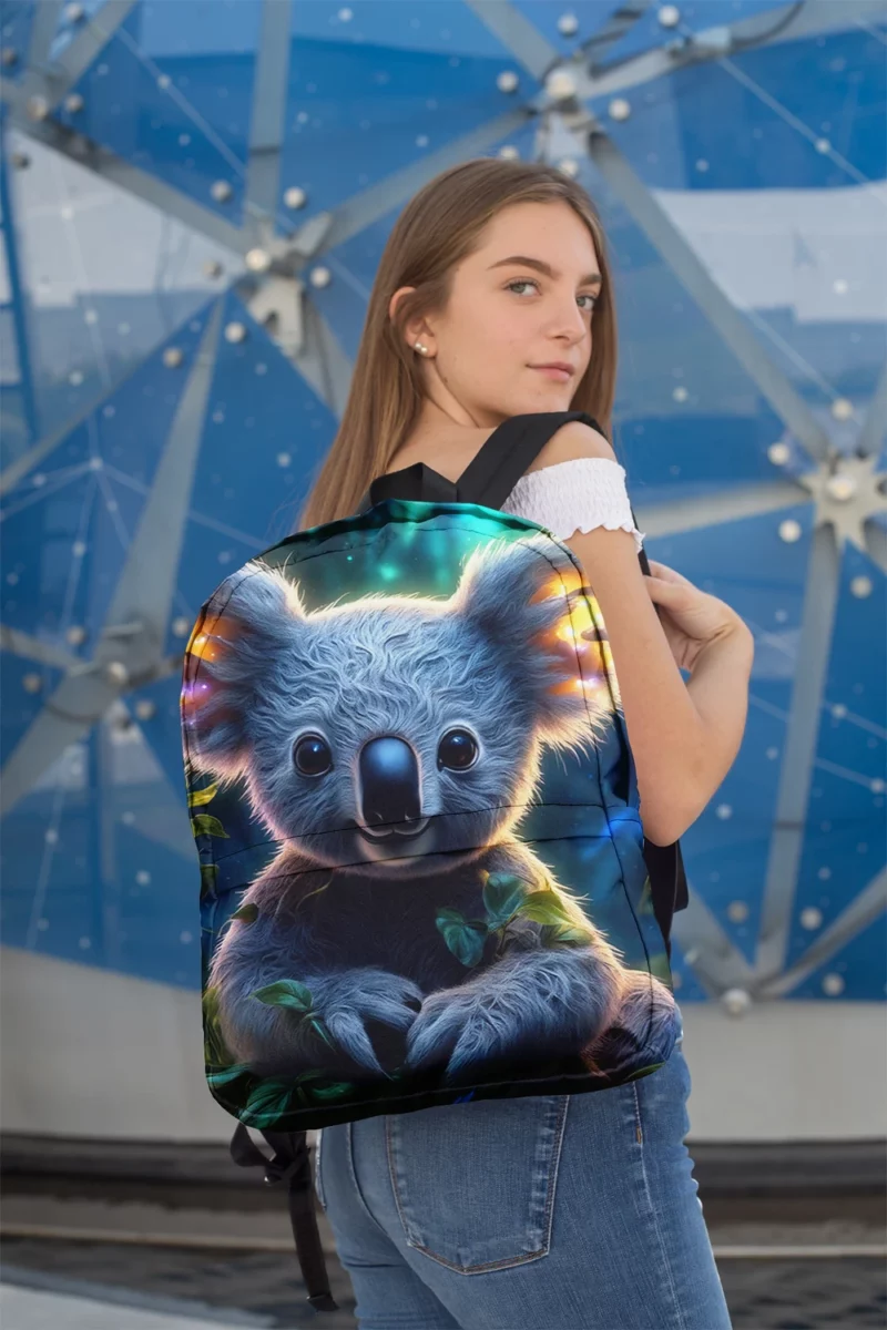 Glowing Koala in Magical Garden Minimalist Backpack 2