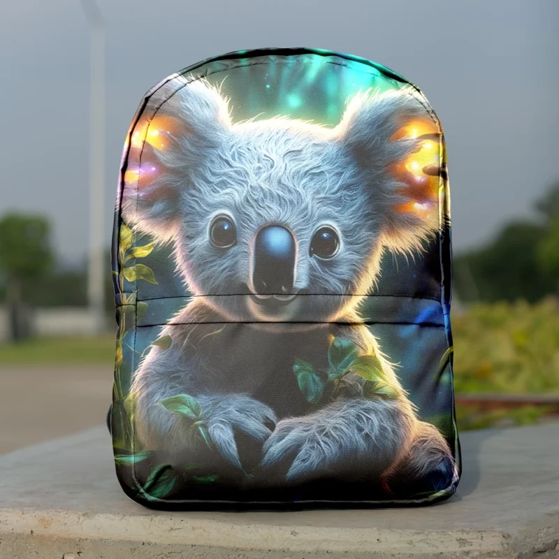 Glowing Koala in Magical Garden Minimalist Backpack