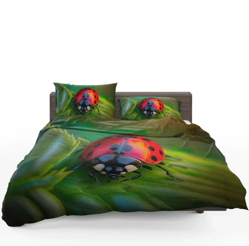 Glowing Red Ladybug AI Art Bedding Set 1