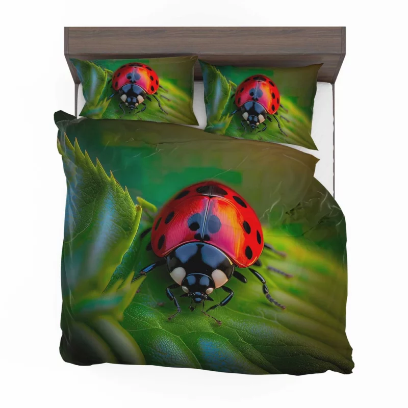 Glowing Red Ladybug AI Art Bedding Set 2