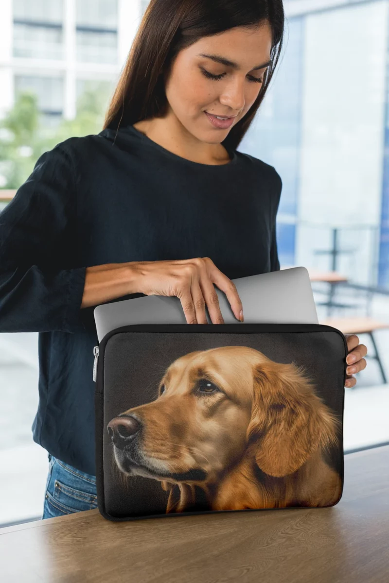 Golden Retriever Portrait Laptop Sleeve 1