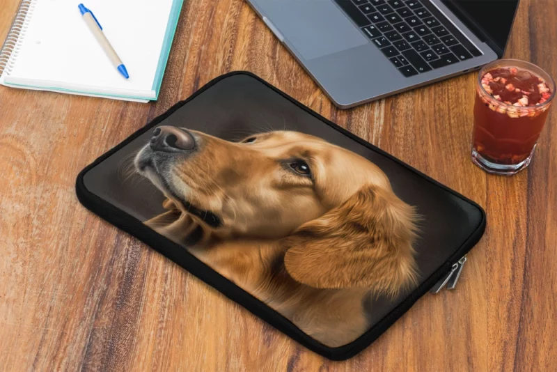 Golden Retriever Portrait Laptop Sleeve 2