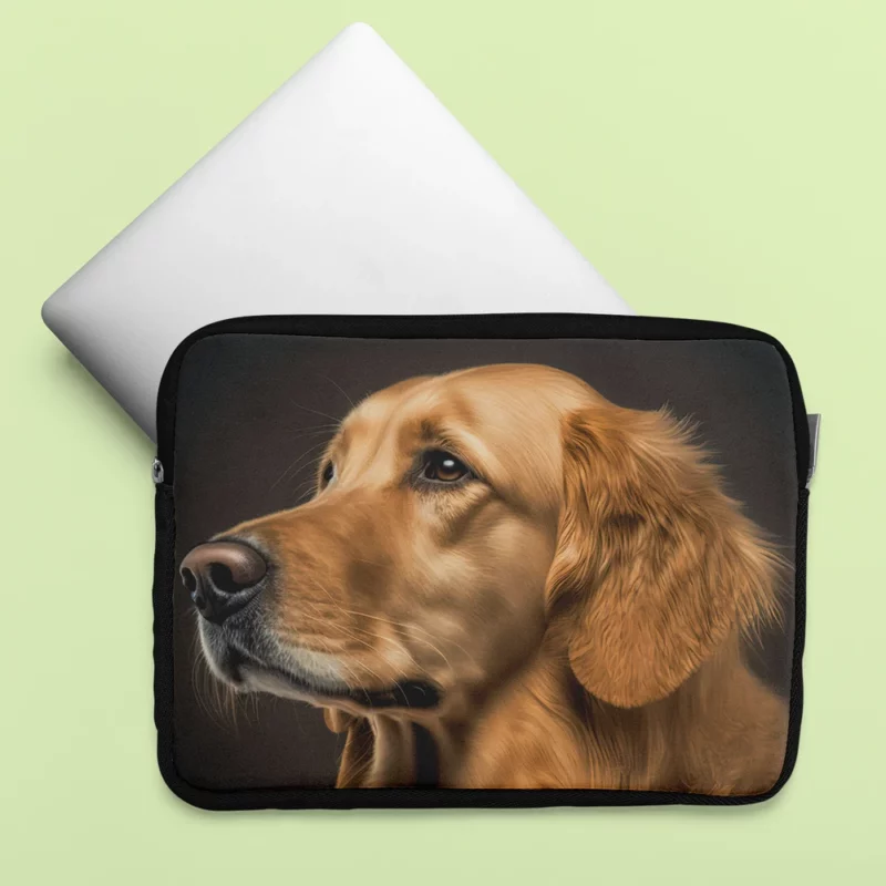 Golden Retriever Portrait Laptop Sleeve