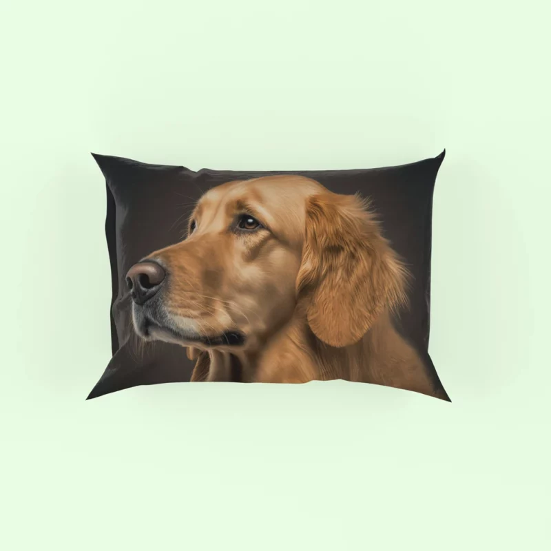 Golden Retriever Portrait Pillow Case