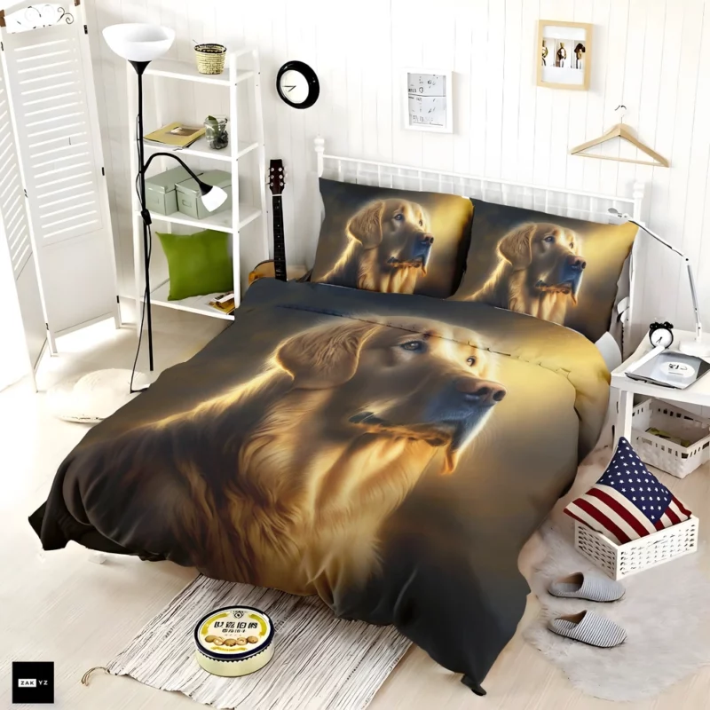 Golden Retriever in Sunlight Bedding Set