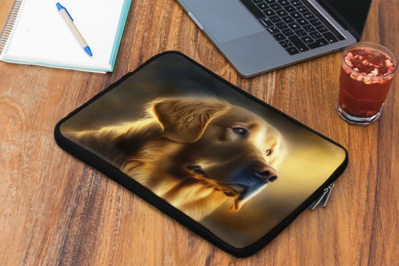 Golden Retriever in Sunlight Laptop Sleeve 2