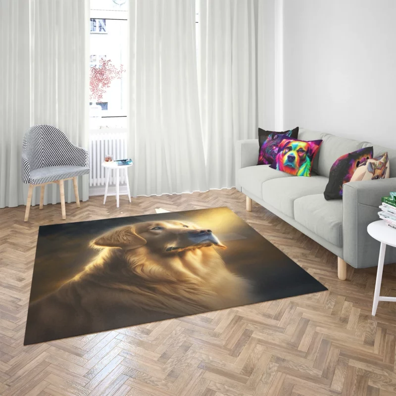 Golden Retriever in Sunlight Rug 2