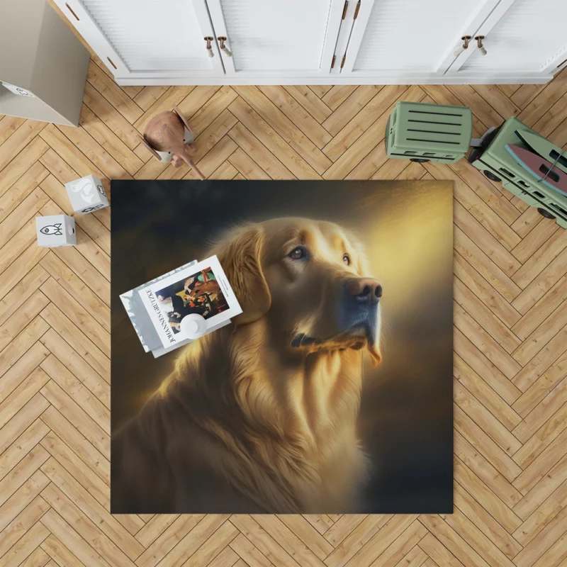 Golden Retriever in Sunlight Rug